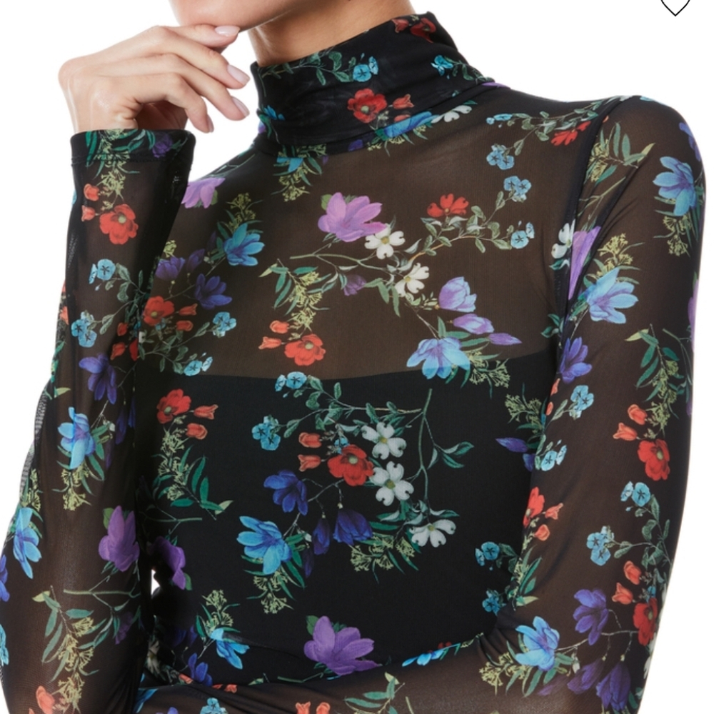 NWT Alice + Olivia Delora Turtleneck Long Sleeve Midi Dress - Picture 5 of 10